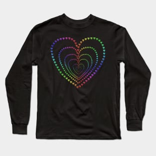 Echo Rainbow Jewel Hearts Long Sleeve T-Shirt
